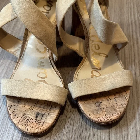 Sam Edelman Tan Crisscross Block Heels 🔥 - Picture 5 of 9